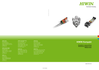 HIWIN,łożyska,liniowe,liniówka,technika,liniowa,śruby,toczne,pociągowe